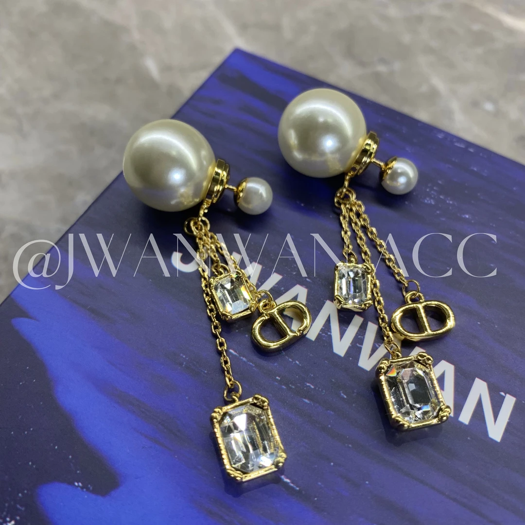 铜合金锆石耳饰 璀璨的你.两戴猪鼻闪锆流苏耳环01ED2598SM