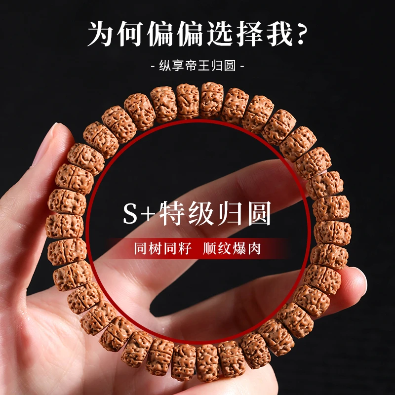 藏式树王小金刚菩提子手串文玩爆肉金刚普提佛珠盘玩手持男手串女