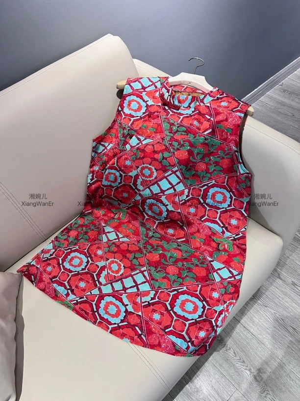 2025夏季新款『安澜』新中式无袖上衣气质百搭中长款连衣裙女