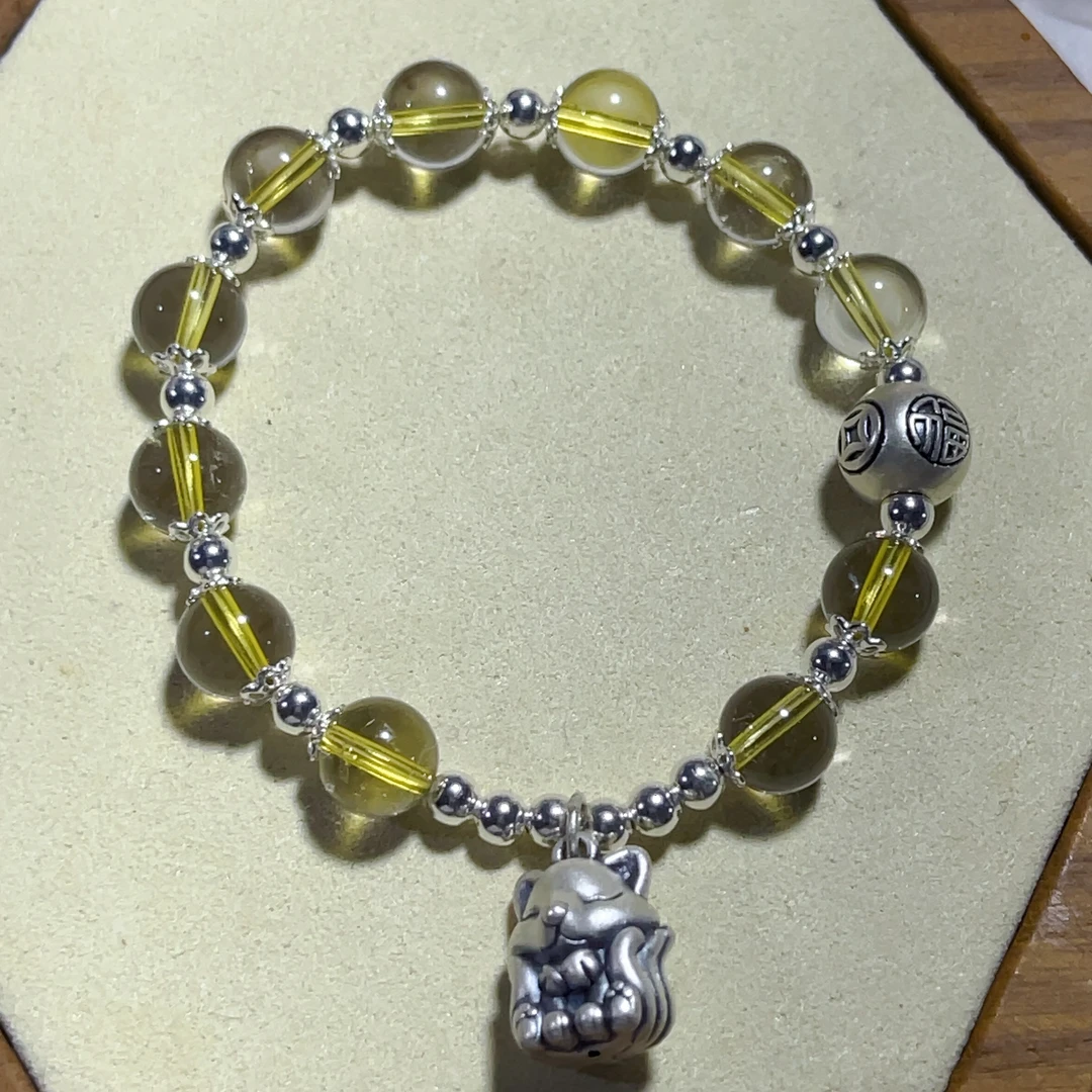 足银手链 F570小狐狸弹力绳手链