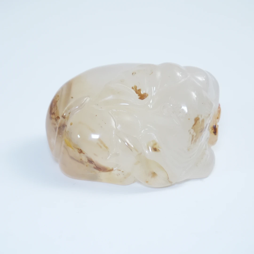 清代玛瑙巧雕太平有象佩476172*古玉*传承