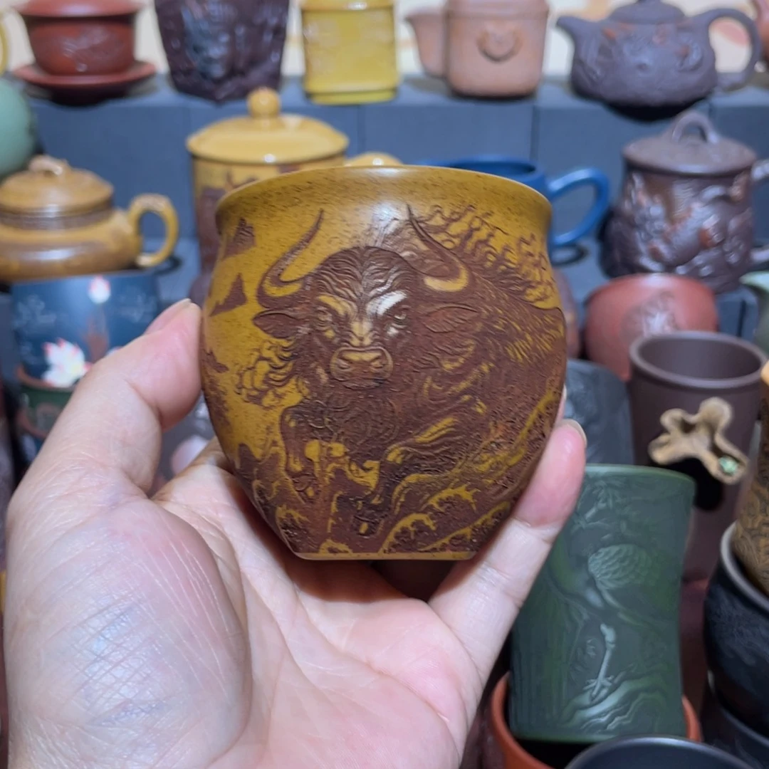 原矿紫砂手工主人杯