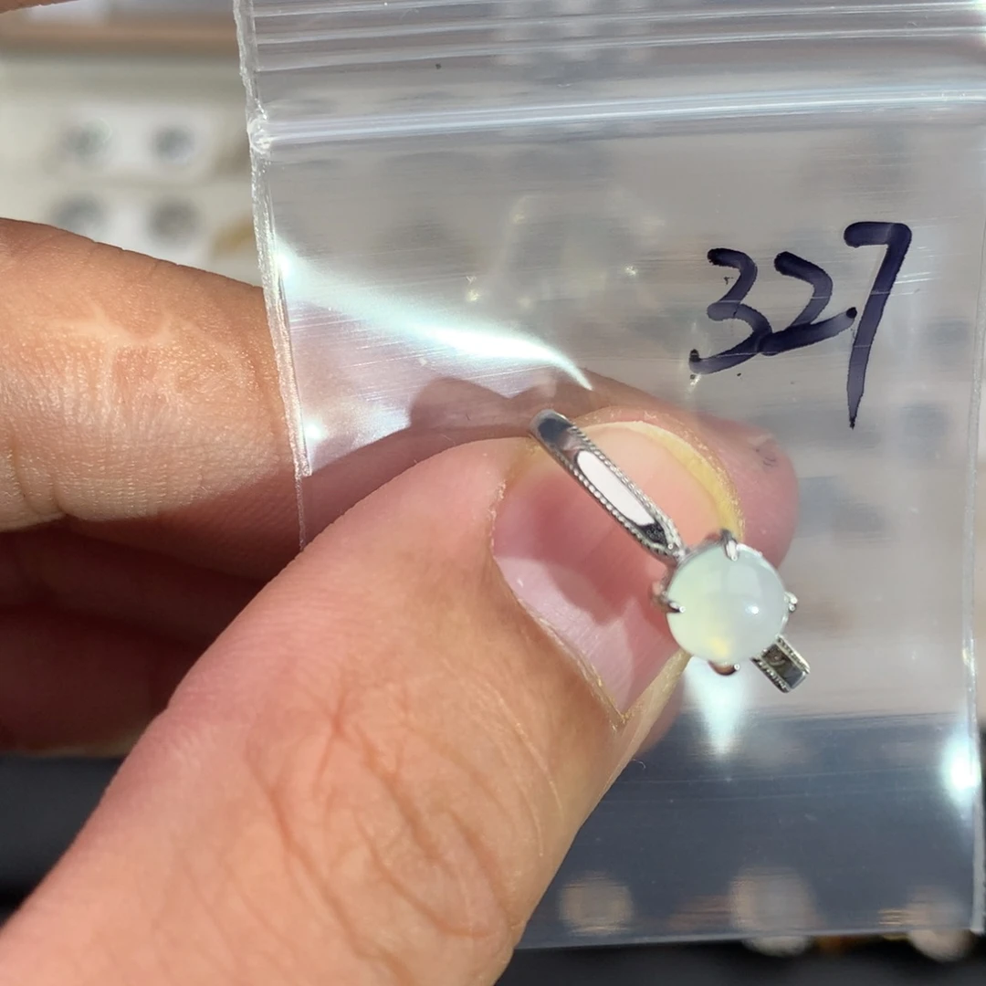 怪****翡翠银S925镶嵌戒圈327