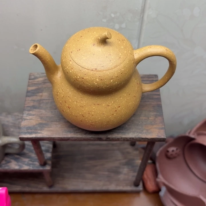 紫砂茶壶原矿半手工黄降坡福禄180cc