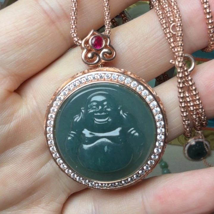 翡翠银S925镶嵌颈饰