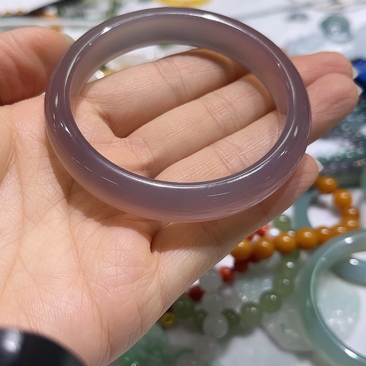 荔***游玛瑙/玉髓未镶嵌手镯