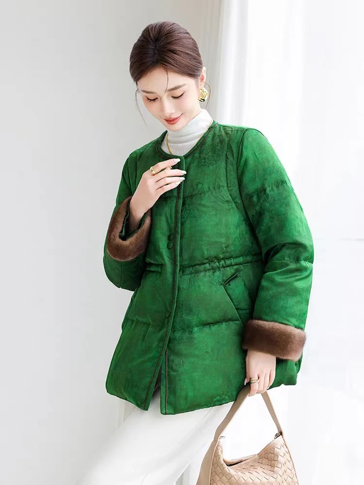 2025新中式国风香云纱鹅绒服外套