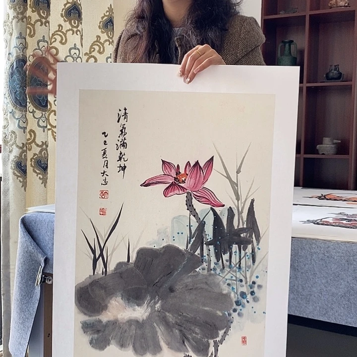 国画纯手绘国画写意作品43*63