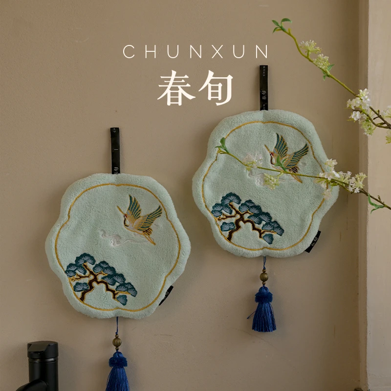 春旬/中式擦手巾挂式高定款超强吸水加厚不发臭厨房卫生间擦手帕
