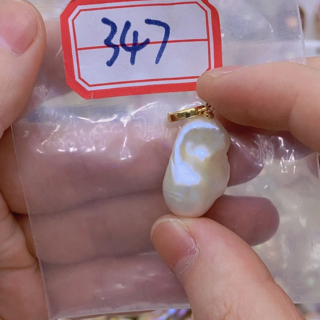 淡水珍珠银S925镶嵌吊坠(赠链)