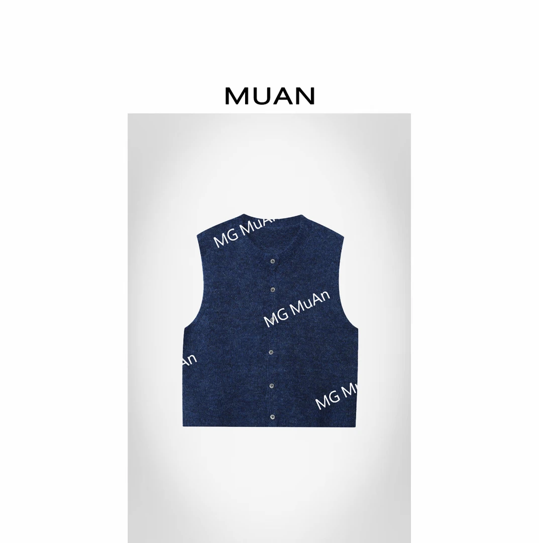 木岸MUAN：《印象马甲》定制126克宽松百搭马甲无袖上衣女DG3-100-1