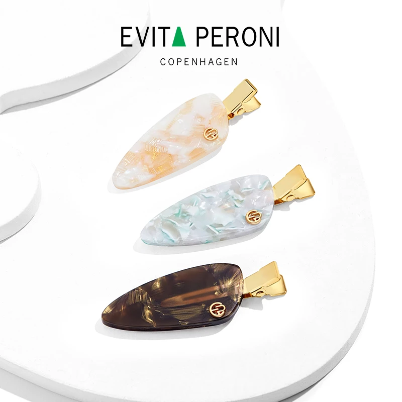 Evita Peroni/依慧达新款树叶边夹设计感ins简约气质碎发夹DB