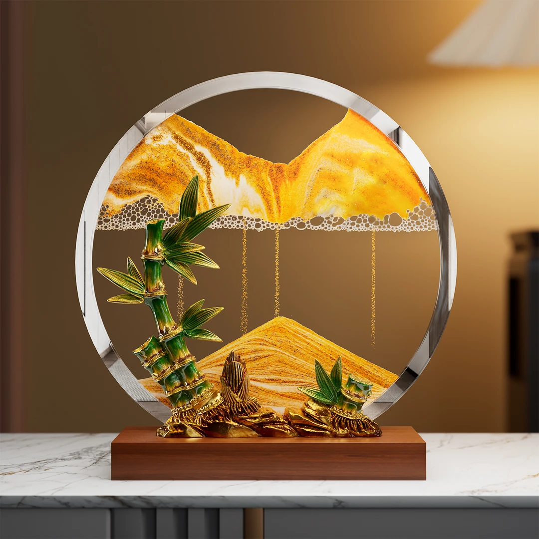 节节高升流沙画摆件轻奢高档客厅酒柜电视柜装饰乔迁新居礼物送人