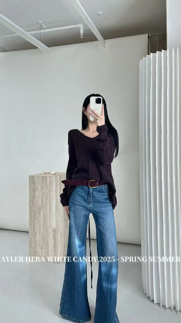 赫拉（25021#库）慵懒薄款舒适套头上衣（衣长68）