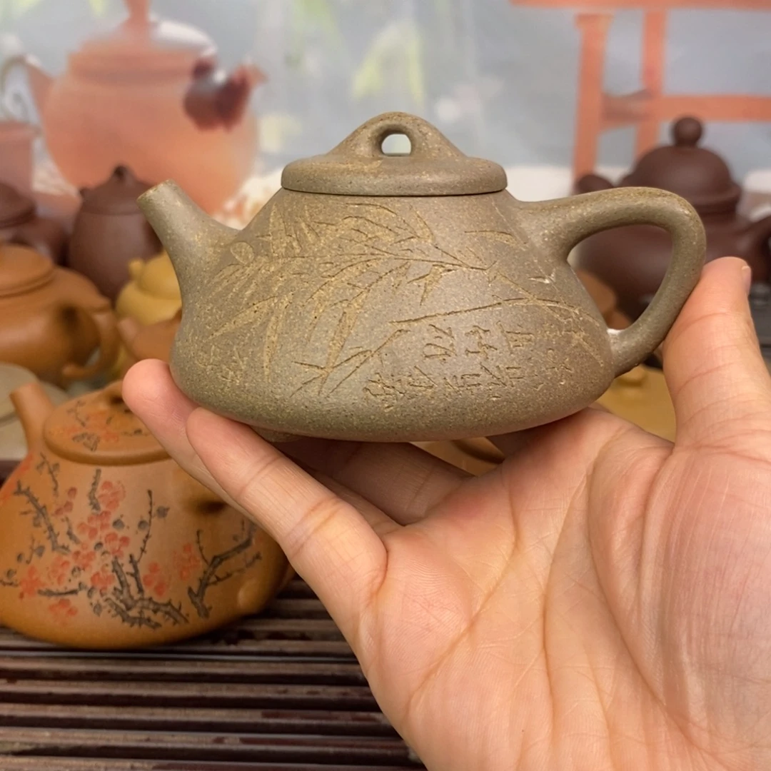 紫砂茶壶150ccccc青降坡子冶石瓢