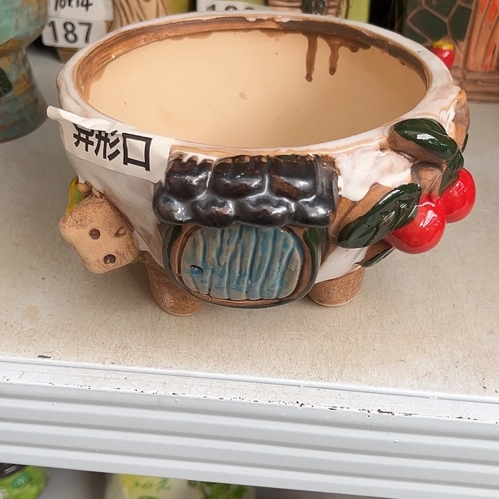 粗陶材质多肉花盆