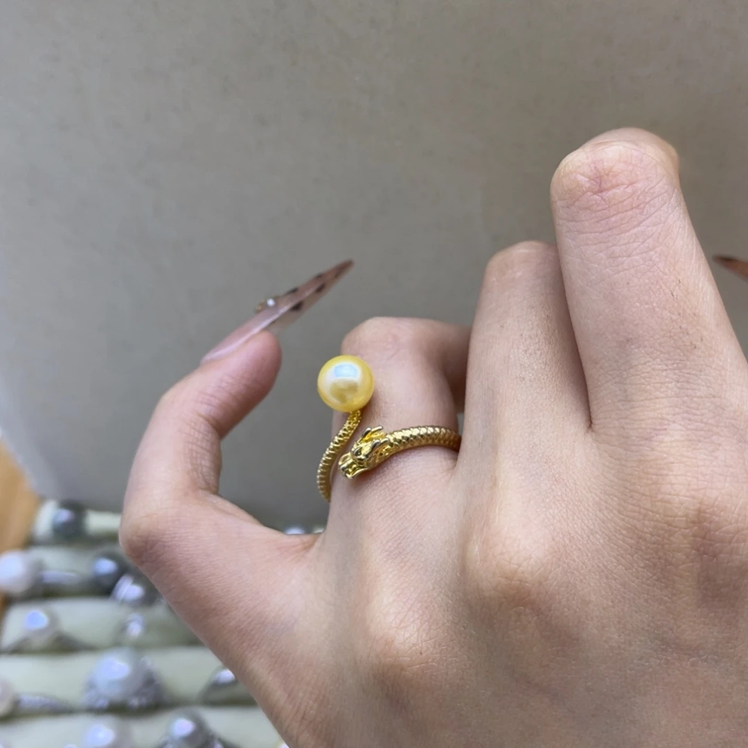 银S925镶嵌海水珍珠戒指