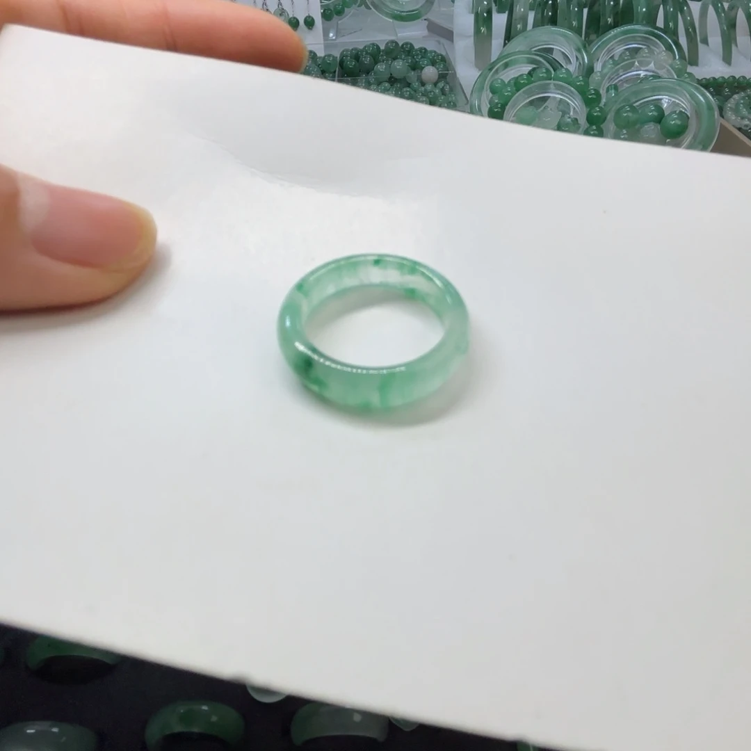 石英质玉（非洲翠）未镶嵌戒指  珠子  手镯冰飘花戒指