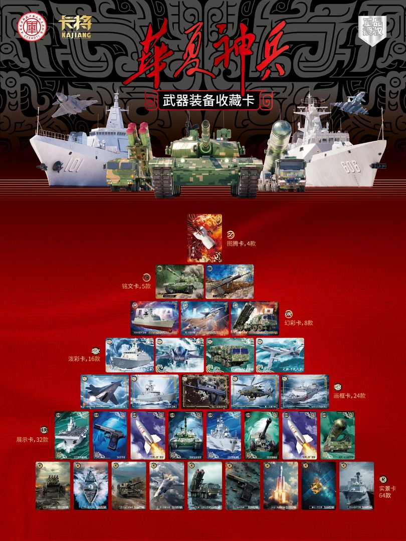 【平拆】卡将 华夏神兵 武器装备收藏卡 军工典藏卡 盲盒【代拆】