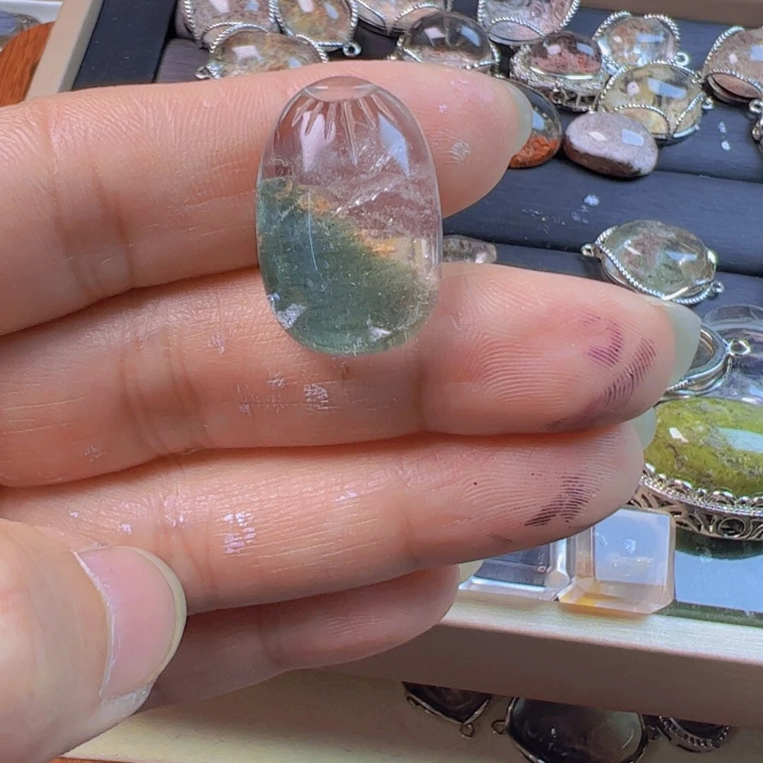 水晶手链银S800镀金镶嵌小***-