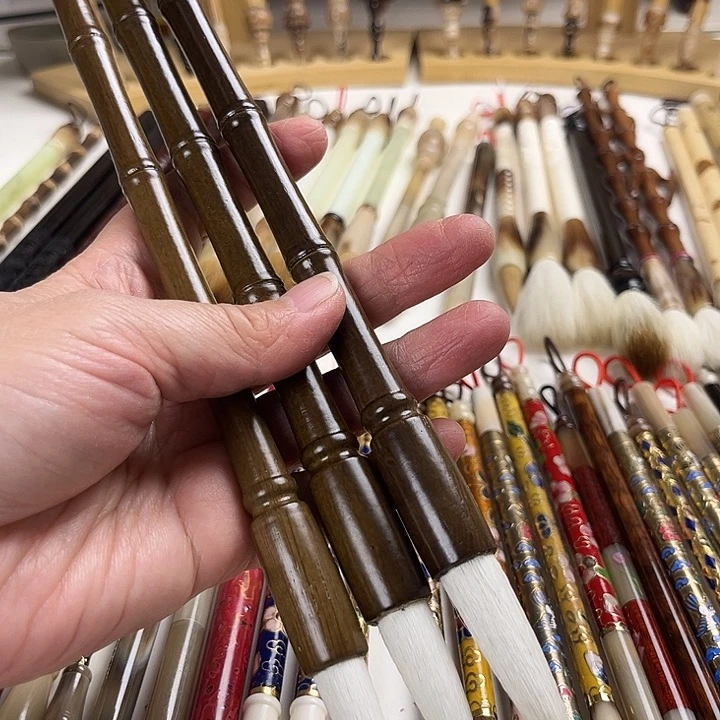 实木杆老羊毫3支出锋4-5左右