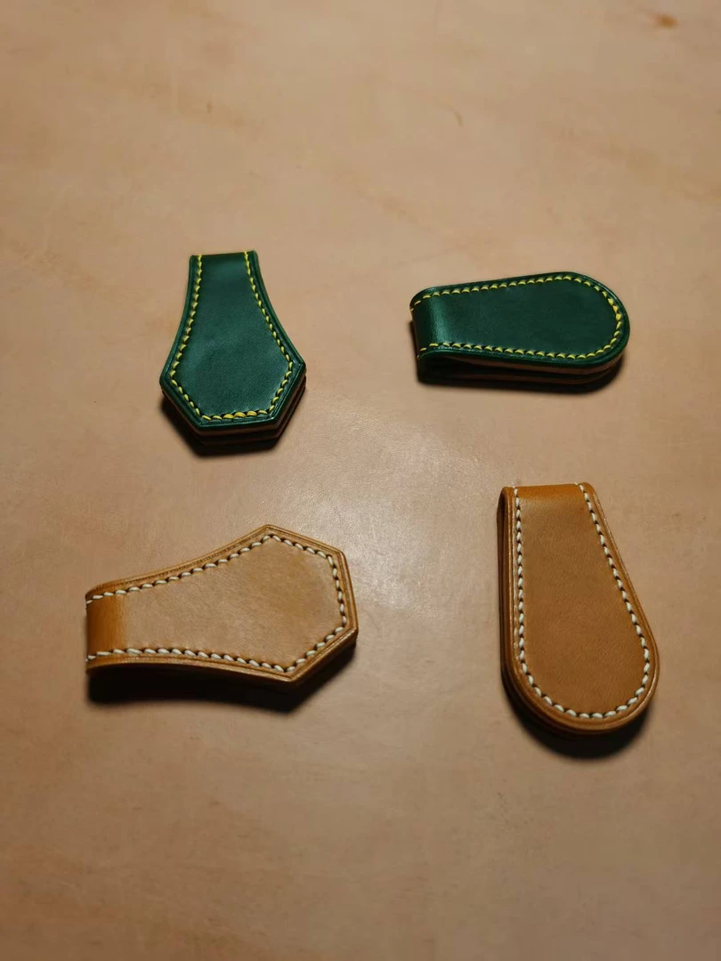 真皮巧克夹强磁不易掉枪粉夹中式八球台球杆配件