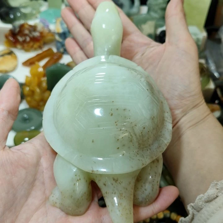 岫玉未镶嵌乌龟款式手把件款式