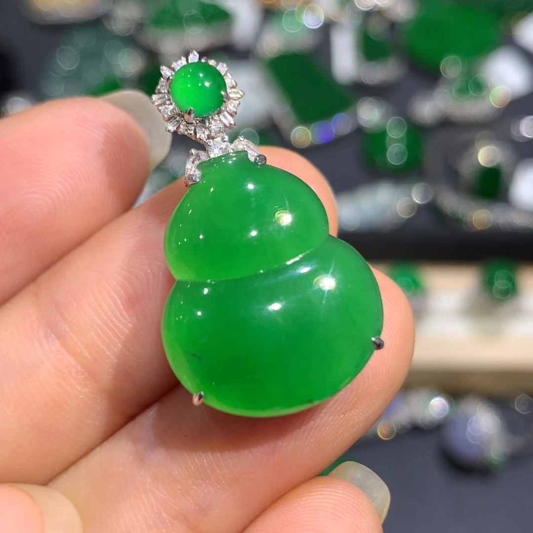 翡翠颈饰18K金镶嵌8、