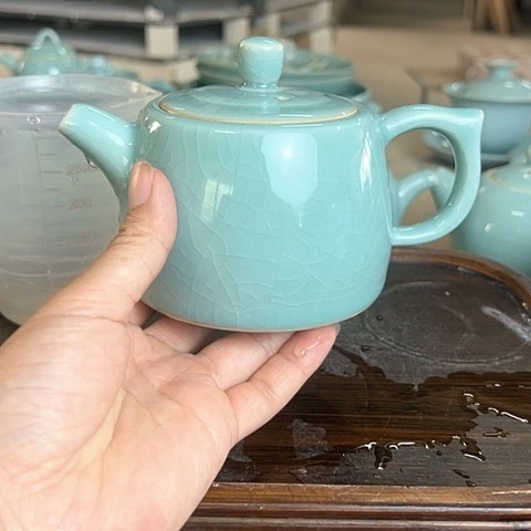 杯汝瓷开片微瑕井栏壶福利特惠