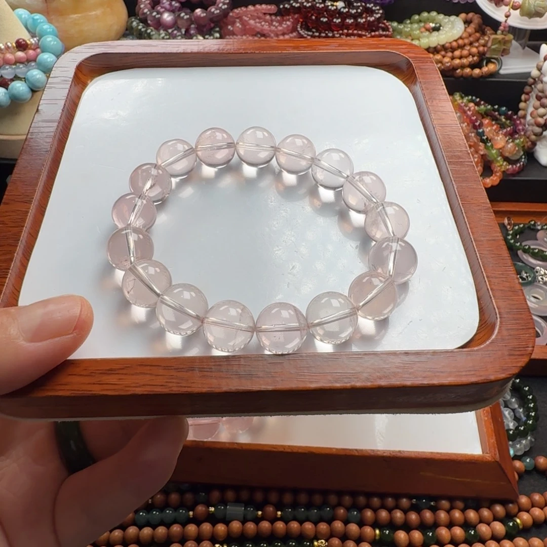 关***）水晶手链未镶嵌粉水12.7m