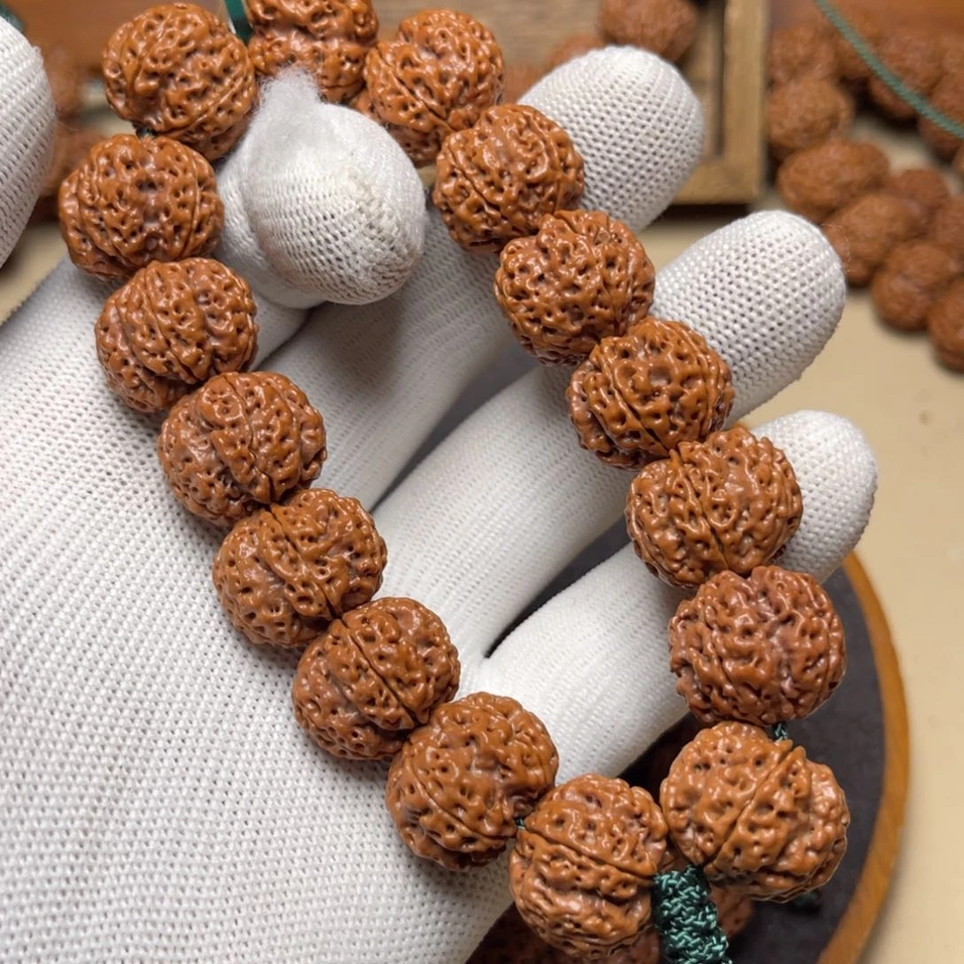 金刚菩提手串梁产区深沟梅花双龙头货20左右