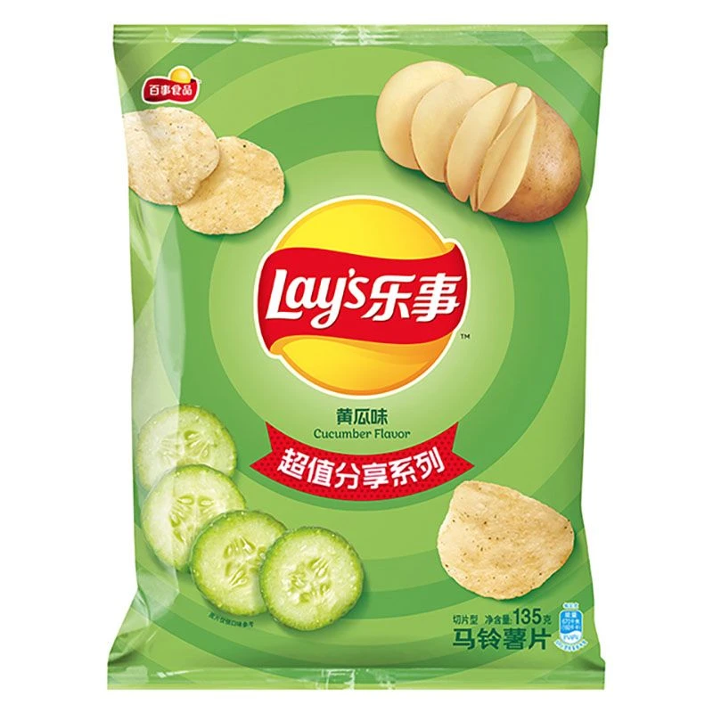 乐事黄瓜味马铃薯片135g/袋