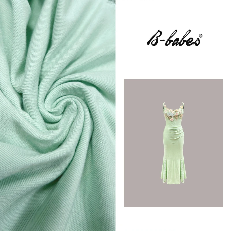 B-babes【花期如梦】刺绣包臀高弹鱼尾裙摆性感纯欲辣妹夏季连衣裙