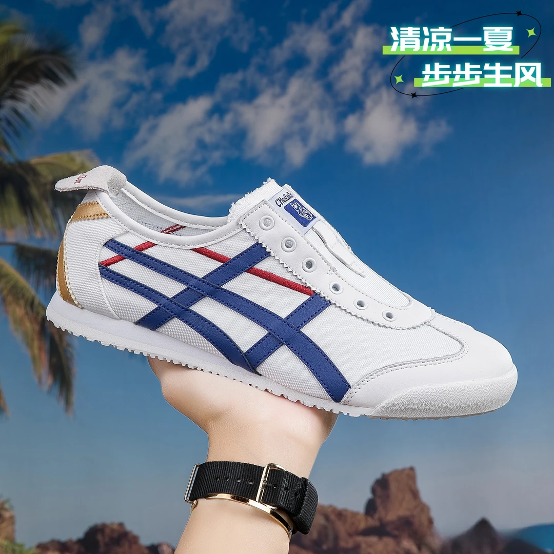 2025冢虎夏季新款帆布一脚蹬运动休闲时尚情侣百搭软底阿甘鞋韩版