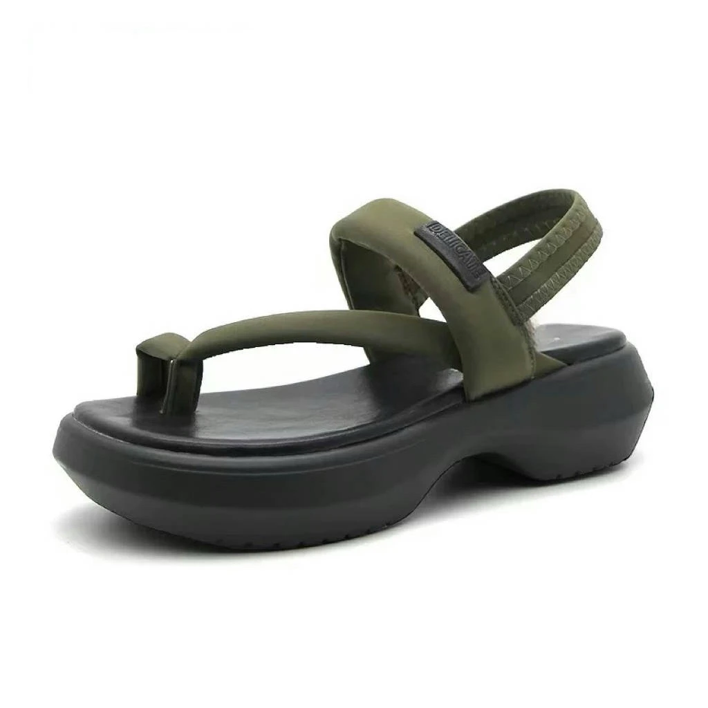 休闲凉鞋1185夏季新款厚底中跟套脚外穿时尚舒适凉鞋