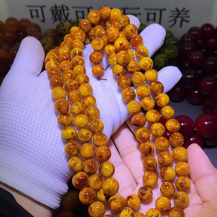 用***5手串/手链松木（琥珀木）1.0 满留疤高货