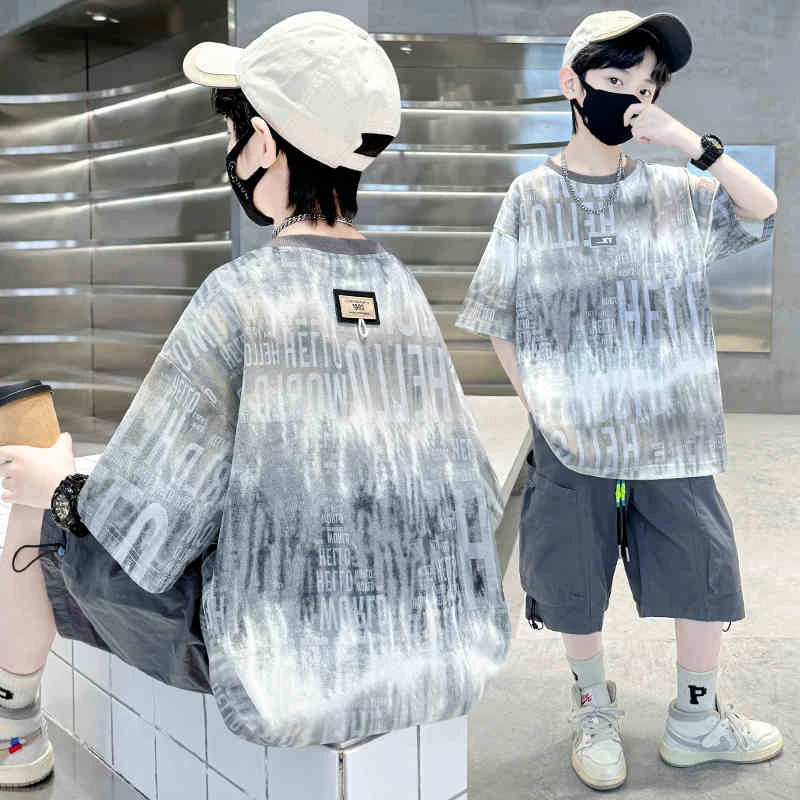 【100%纯棉】儿童T恤短袖2025年夏季新款中大童男童夏款男孩半袖潮T