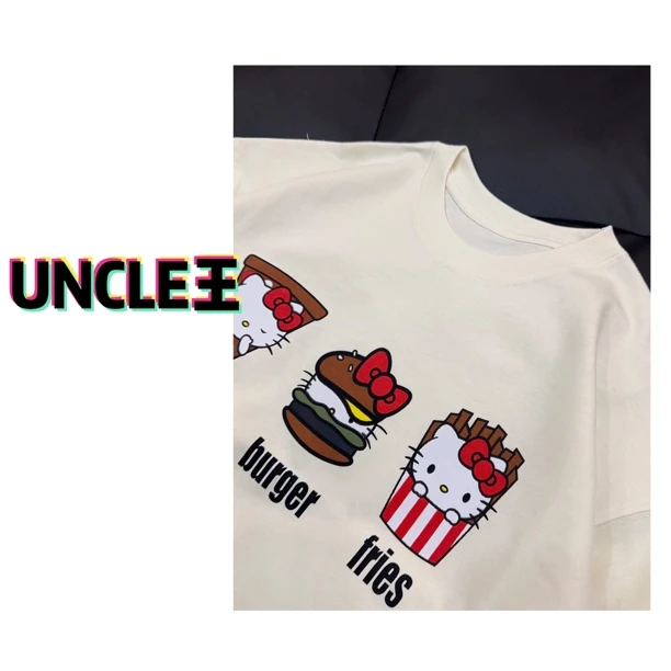 韩国东大门KT猫卡通印花 打底长袖T恤衫女春秋