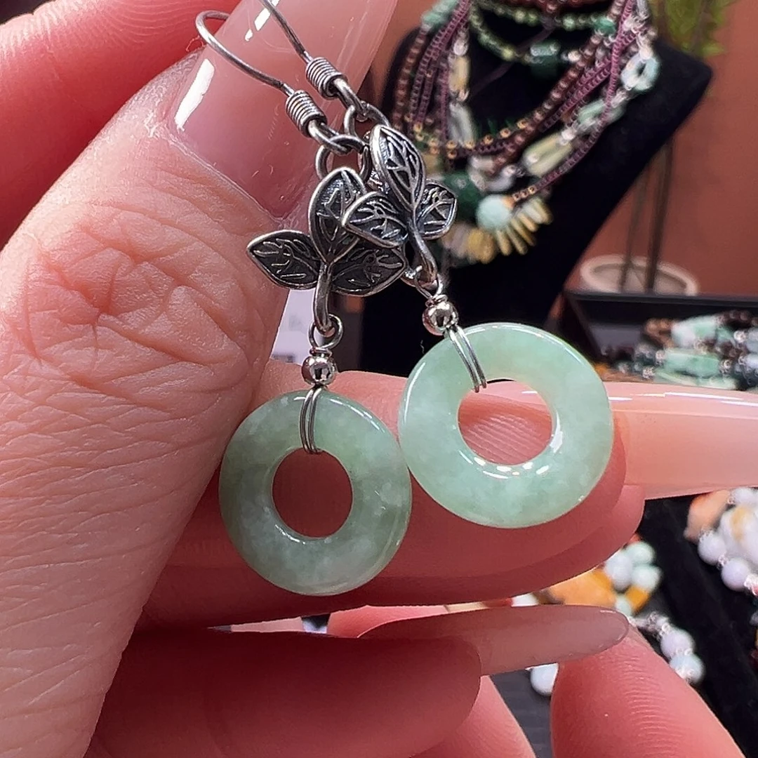 翡翠未镶嵌耳饰耳环