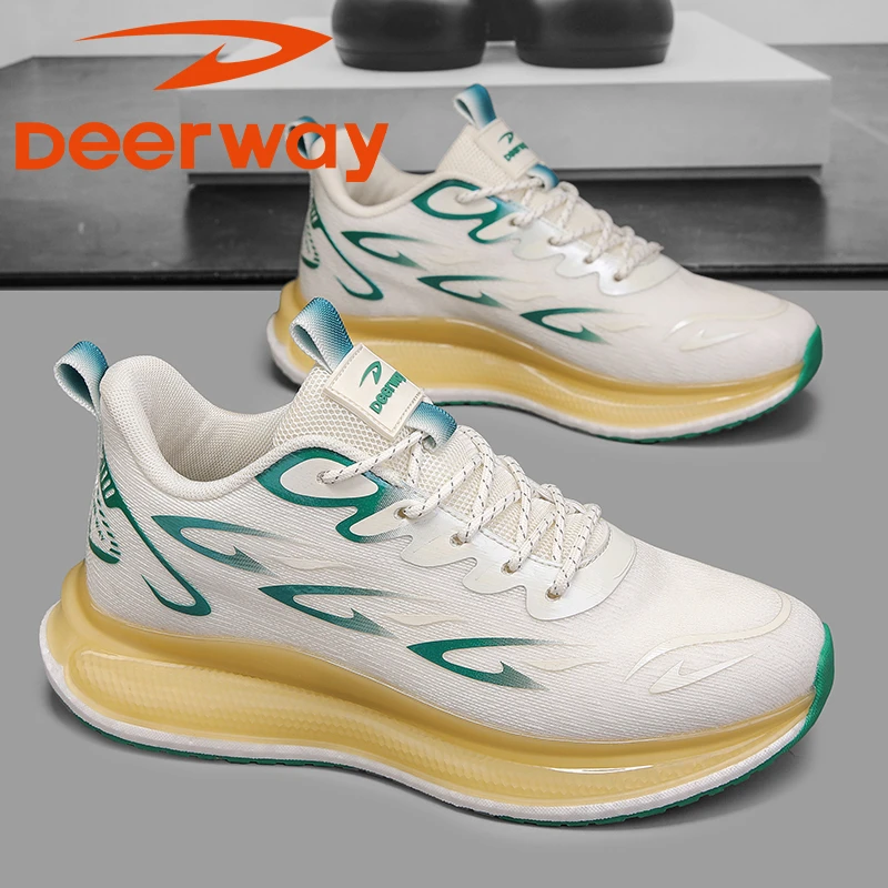 德尔惠男鞋2025夏季户外休闲时尚百搭新款防滑耐磨网面透气运动鞋