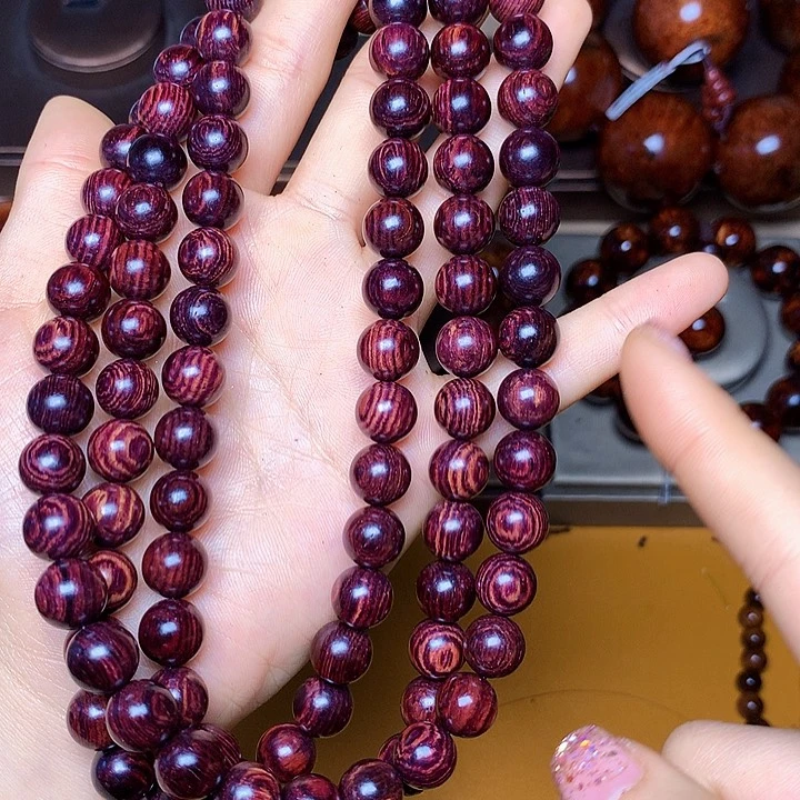 花梨木类手串/手链黄花梨风化料老挝花梨土埋料1.0