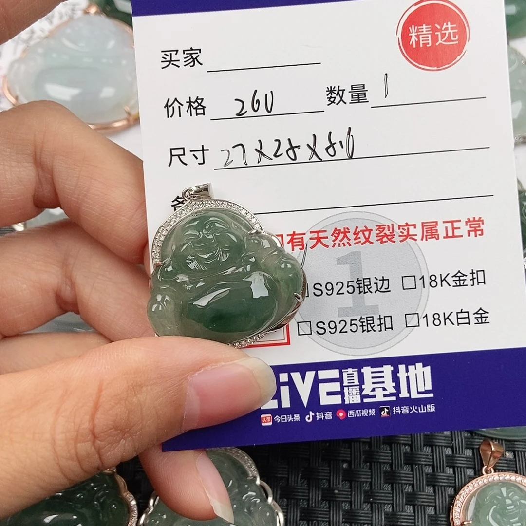 简***福翡翠银S925镶嵌颈饰