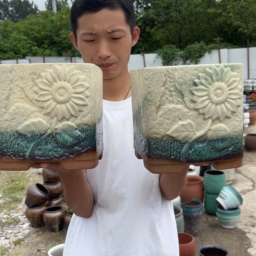复古绿大方两个口径19高度19