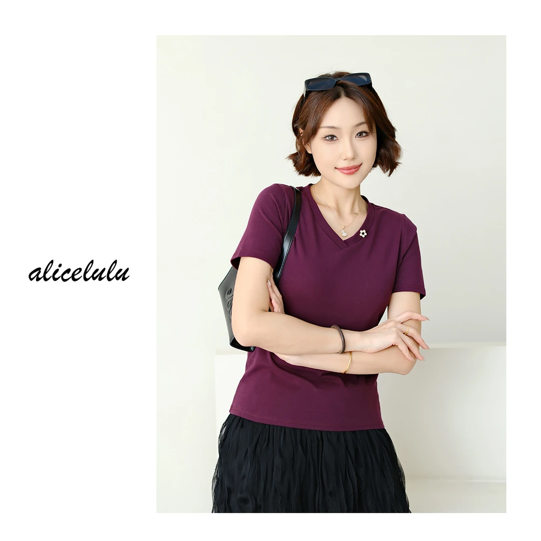 4 ALICE“绚丽多彩”T恤 小花装饰 显瘦灵动S2142185T