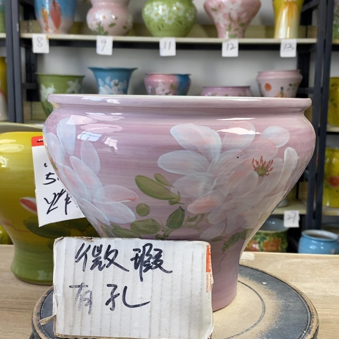 景德镇手工手绘陶瓷花盆