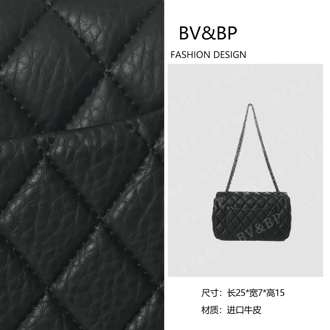 BV&BP· 原创设计 真皮高定手提单肩包  BV24571-黑色