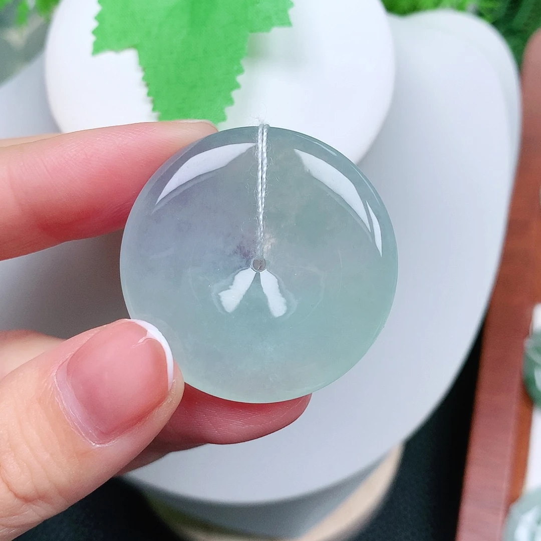 翡翠未镶嵌颈饰平安35.7-5.5