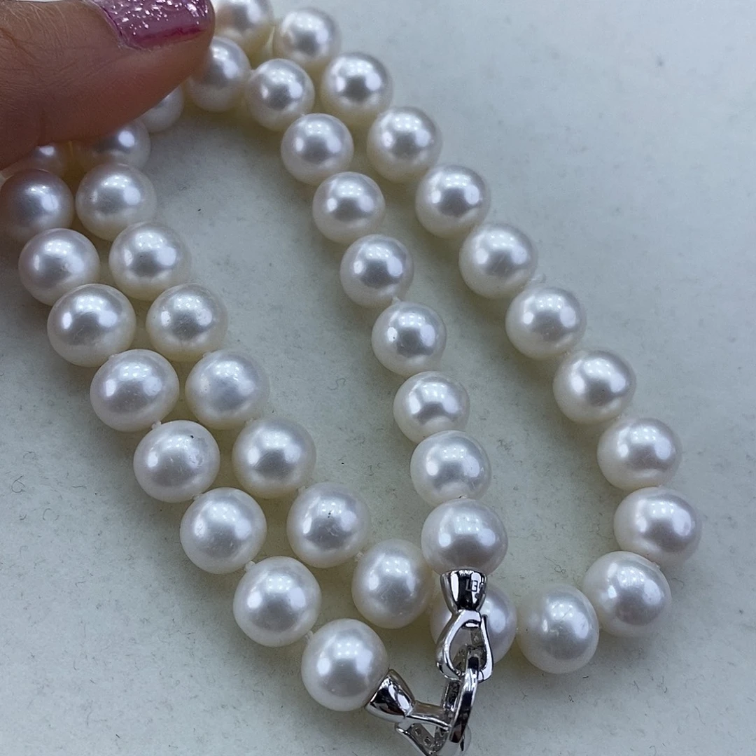淡水珍珠颈饰银S925镶嵌➕10冷，白