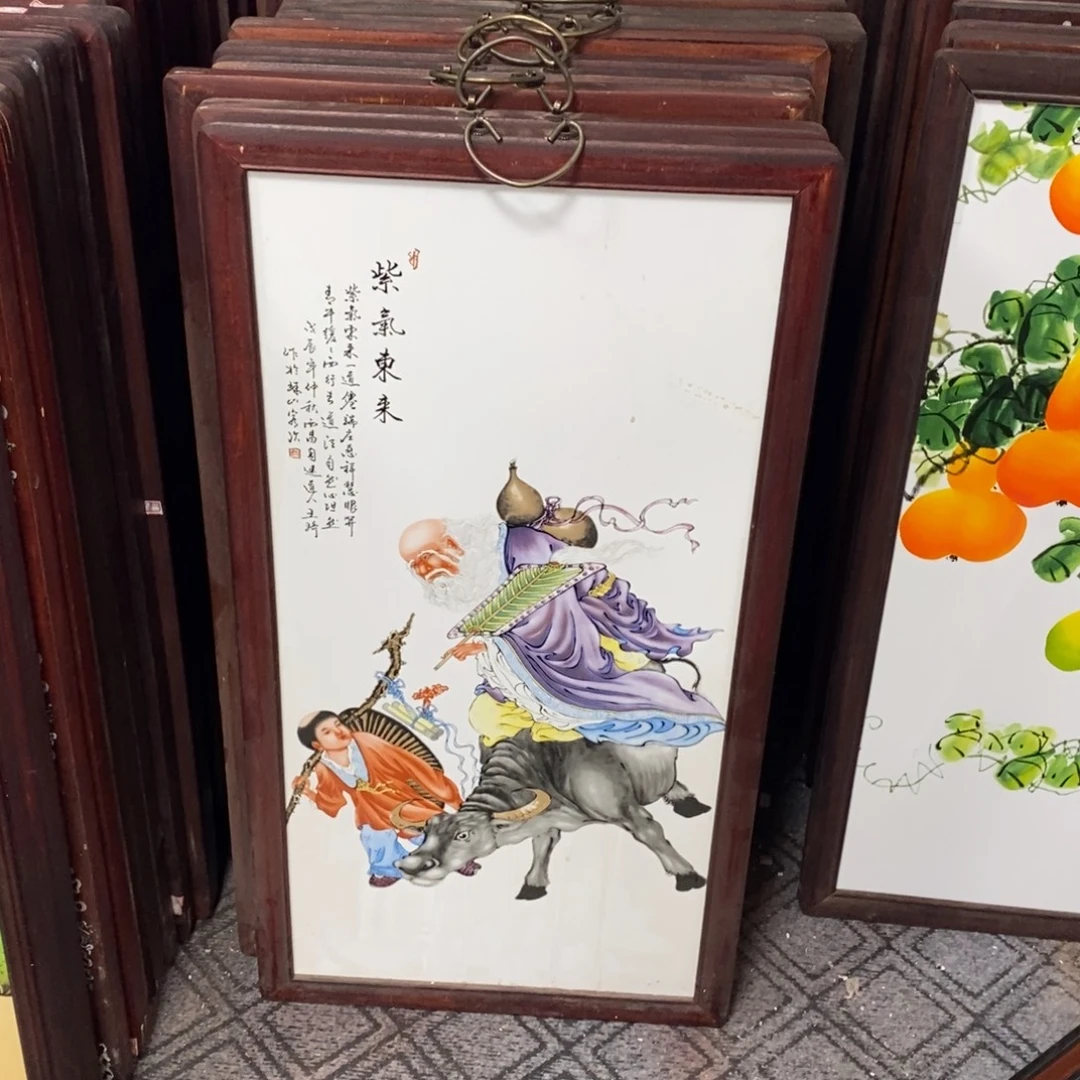 瓷片86*46*1景德镇瓷板画柴窑烧制