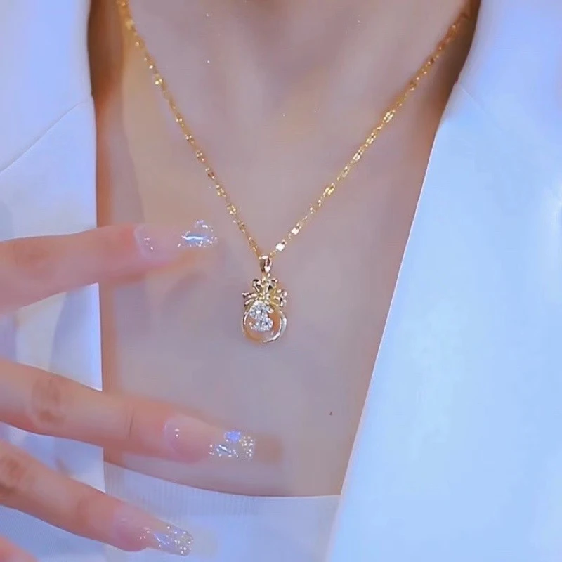 钛钢项链 气质小众招财转运福袋项链女不掉色洋气轻奢百搭精致